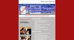 Desktop Screenshot of foreclosurestoppers.biz