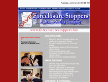 Tablet Screenshot of foreclosurestoppers.biz